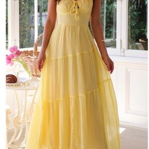 Indikah the perfect Yellow Maxi Dress